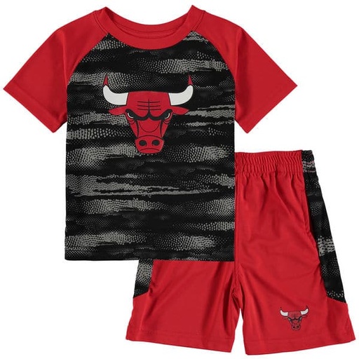 Double Dribble Tee & Short Set Bulls