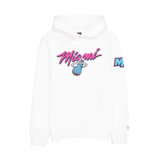 New Era 2024 City Edition White Hoodie Miami Heat